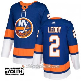 Barn Ishockey New York Islanders Tröja Nick Leddy 2 Adidas 2017-2018 Blå Authentic